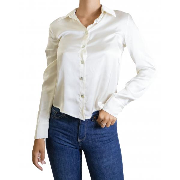 Camicia in viscosa con colletto